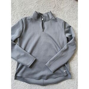 Nike Therma Fit 1/4 Zip Track Grey Women's Size Medium Workout Long Sleeve